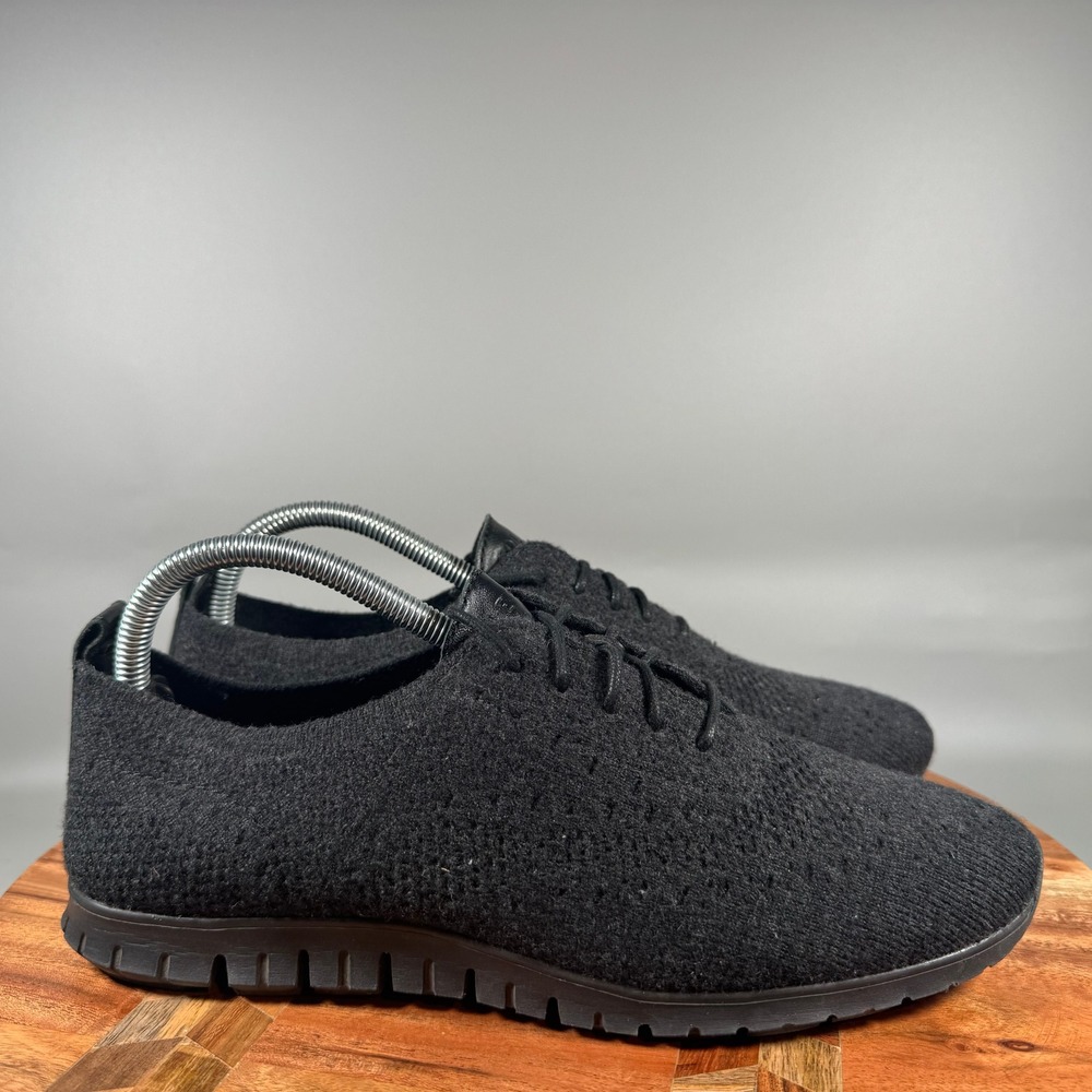 Cole Haan Zerogrand Stitchlite Oxford Black Knit Sneakers W14803 Womens 9.5 B